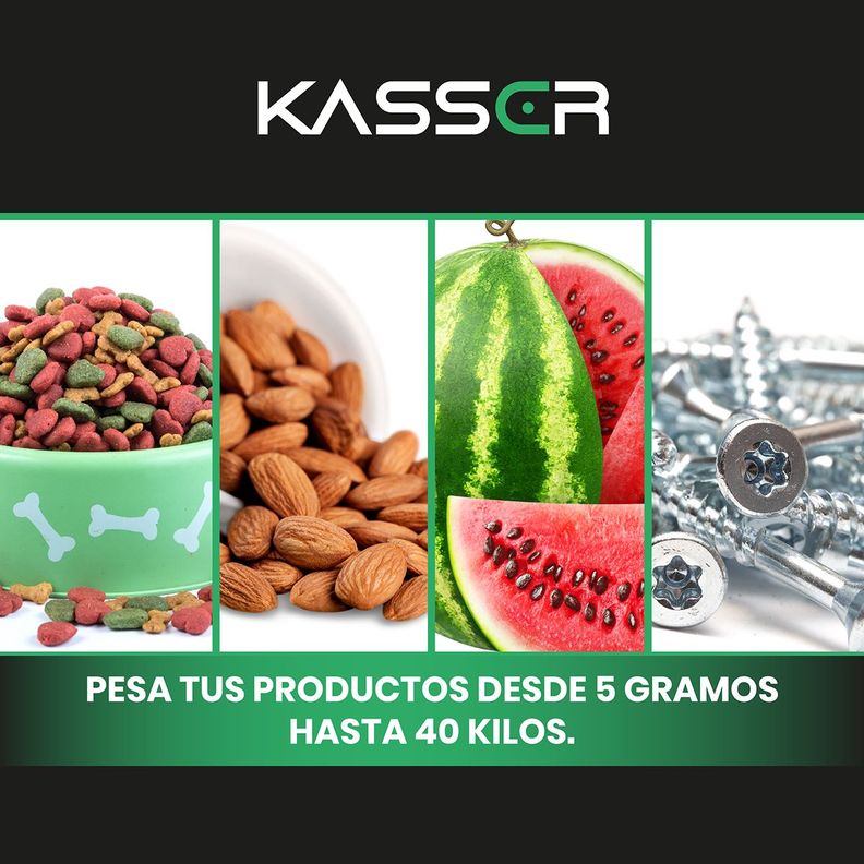 Balanza Digital Kasser Pesa 40 kilos Comercial Recargable-5