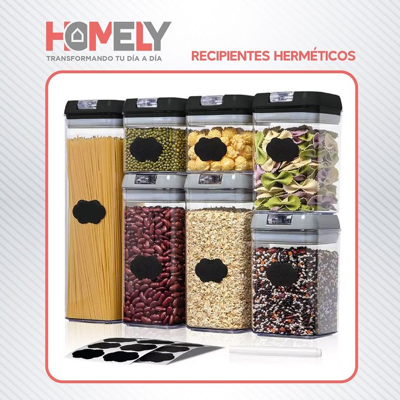 Frascos Conserveros Contenedores Hermeticos Pack 7-8