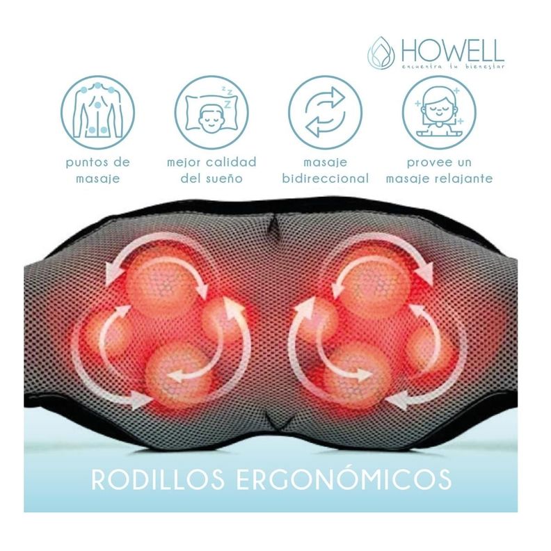 Masajeador Cervical Howell Espalda Cuello Hombros Masajes-4