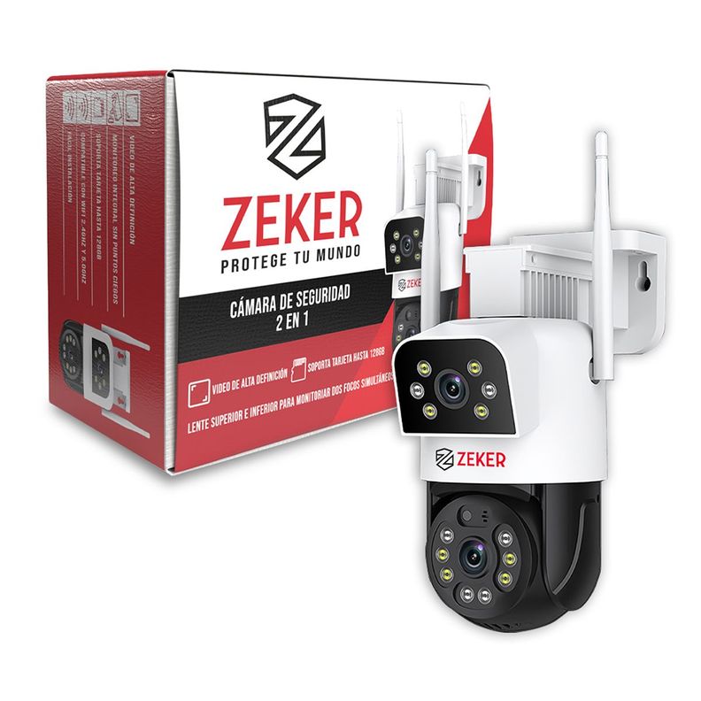 Cámara De Seguridad 5G Zeker Doble 4MP Exterior Impermeable-0