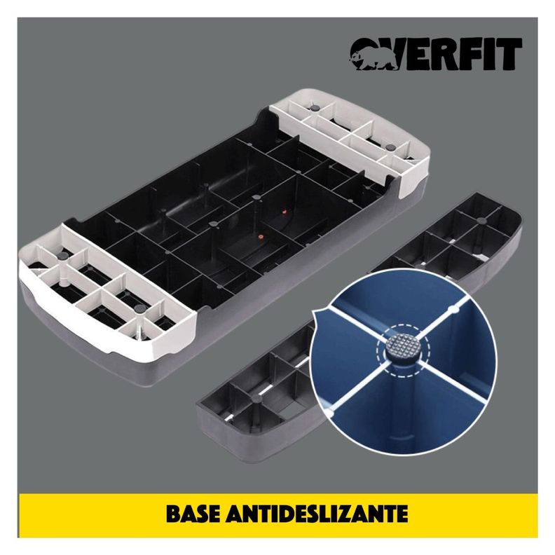 Step Aeróbico Ajustable 2 Niveles Antideslizante Overfit-3