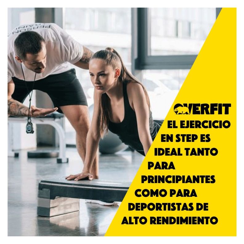 Step Aeróbico Ajustable 2 Niveles Antideslizante Overfit-5