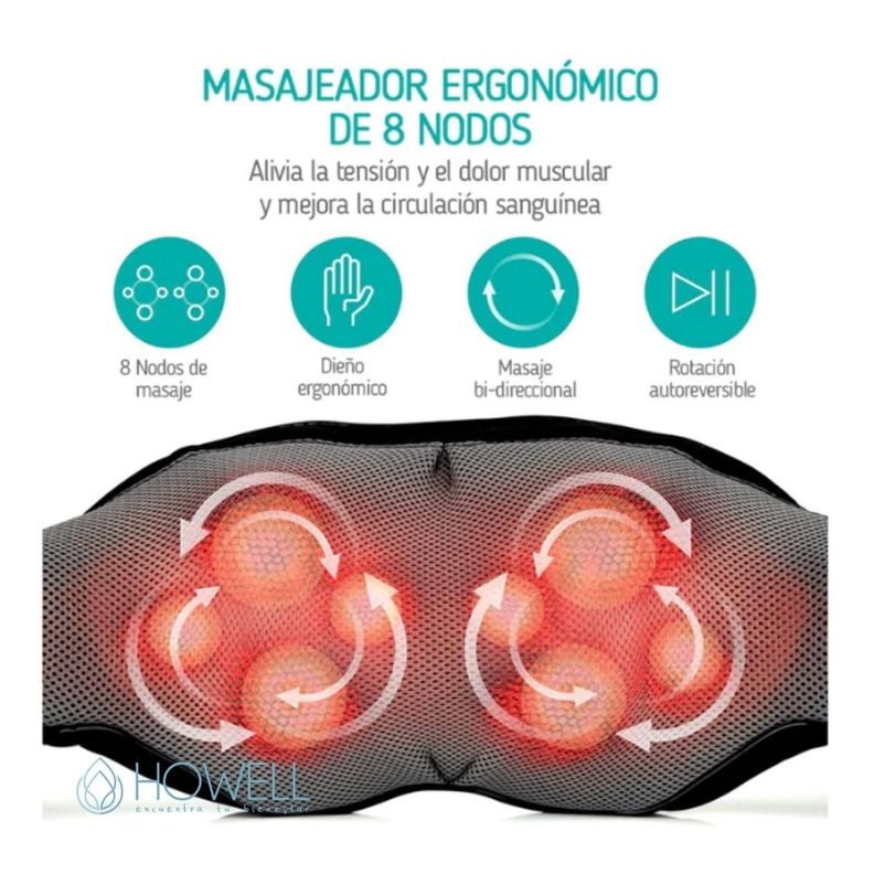 Masajeador De Cuello Espalda Howell Cervical V3 Cuero-2