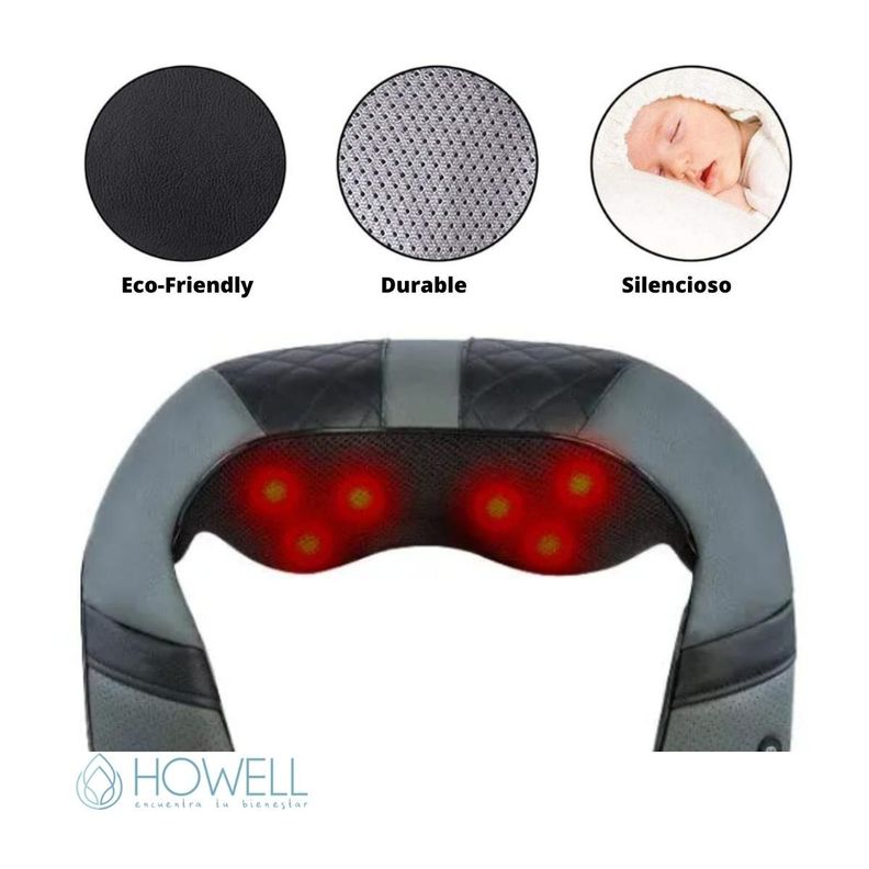 Masajeador De Cuello Espalda Howell Cervical V3 Cuero-6