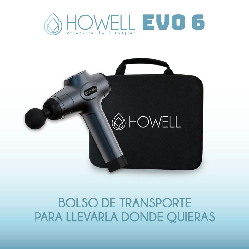 Pistola Masajes Howell EVO 6 Masajeador Muscular Portátil-7