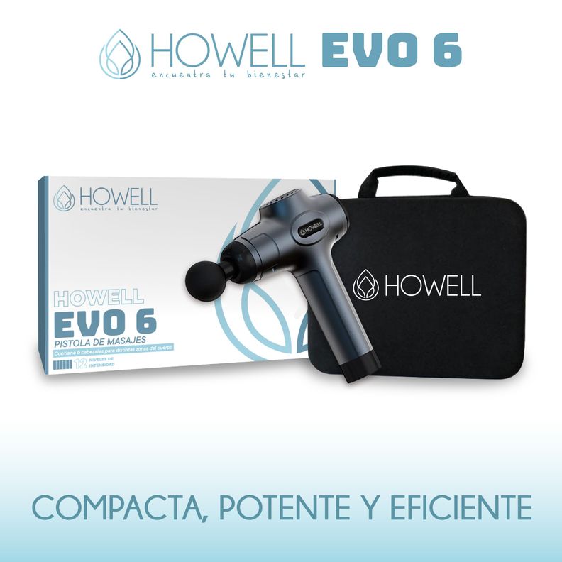Pistola Masajes Howell EVO 6 Masajeador Muscular Portátil-5