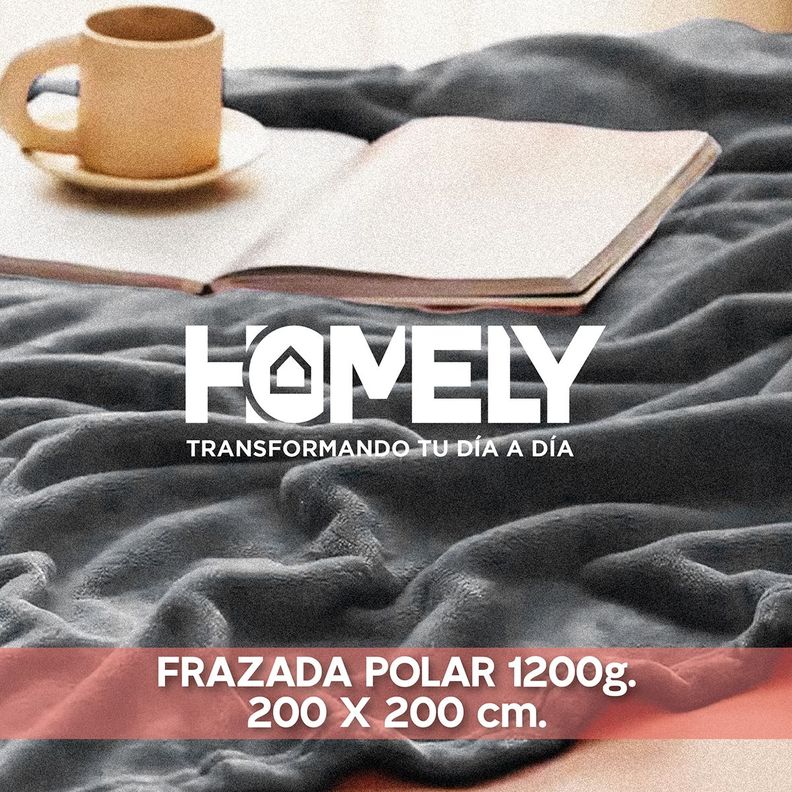 Frazada Polar Termica King Homely Manta 200x200cm Azul-8
