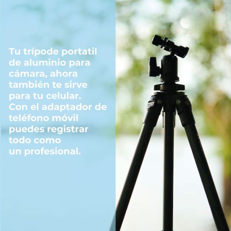 Trípode Celular Camara Portátil Aluminio Carga 10 kg 170 cm-8