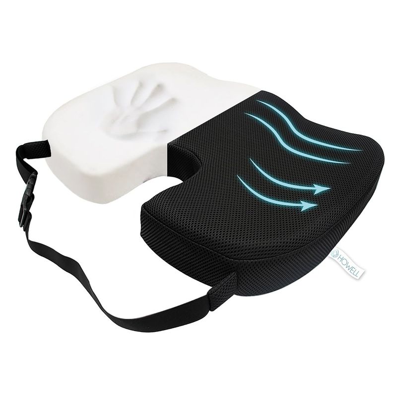 Cojín Lumbar Ortopédico Viscoelástico Howell Asiento-0