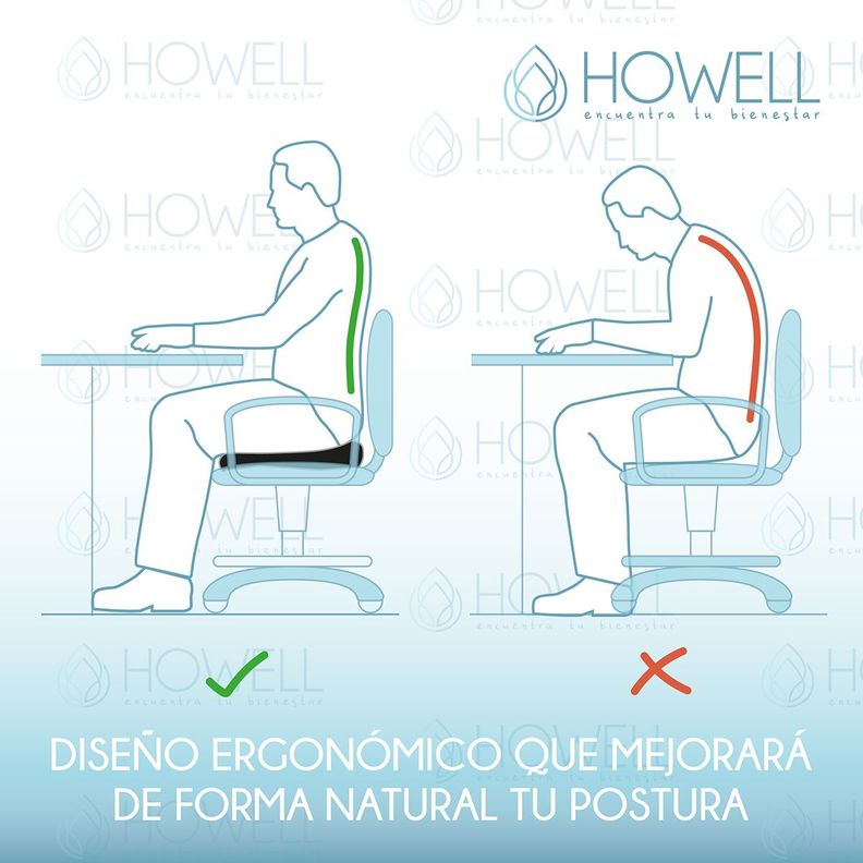 Cojín Lumbar Ortopédico Viscoelástico Howell Asiento-5