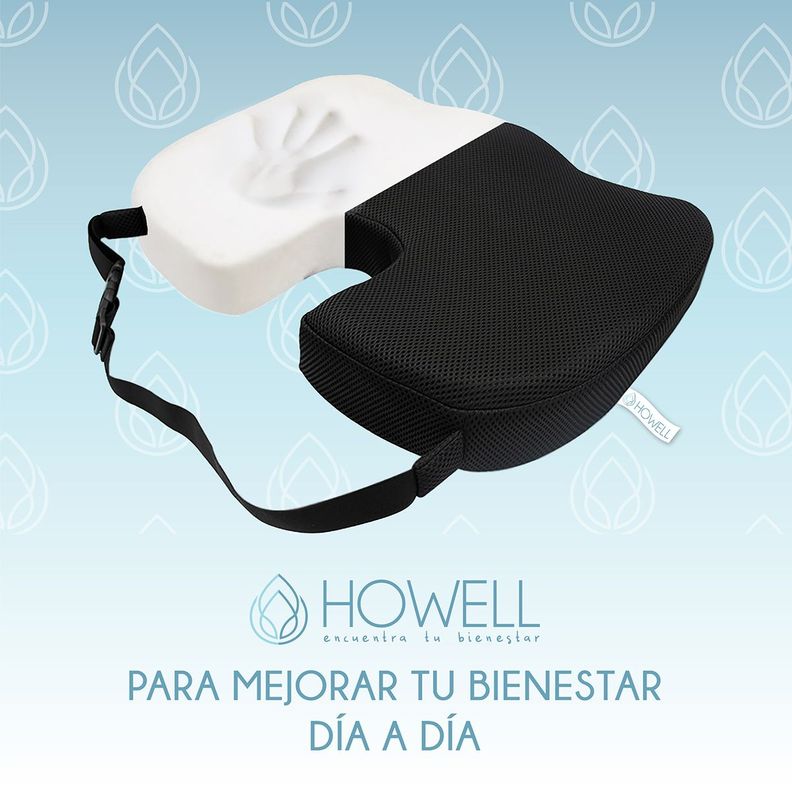 Cojín Lumbar Ortopédico Viscoelástico Howell Asiento-9