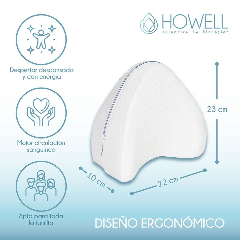 Pack Almohada Ortopédica Y Cojín Piernas Memory Terapeuticas-2