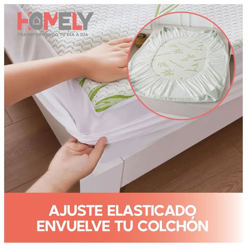 Cubre Colchon Bambu Cobertor Impermeable King-5