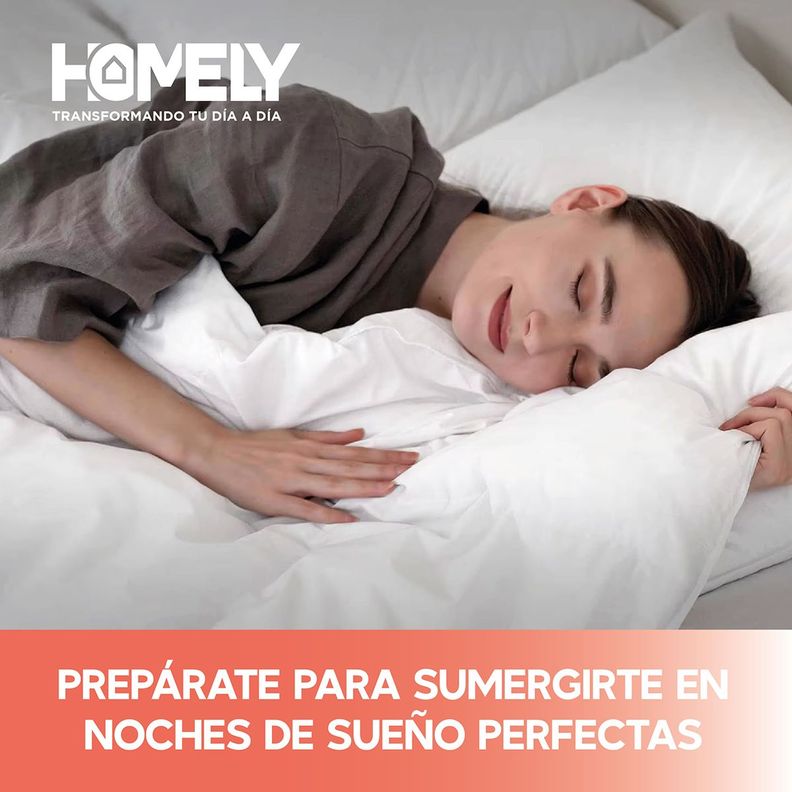 Cubrecama Cobertor 2 Plazas 90% Pluma Pecho Ganso Homely Lux-8