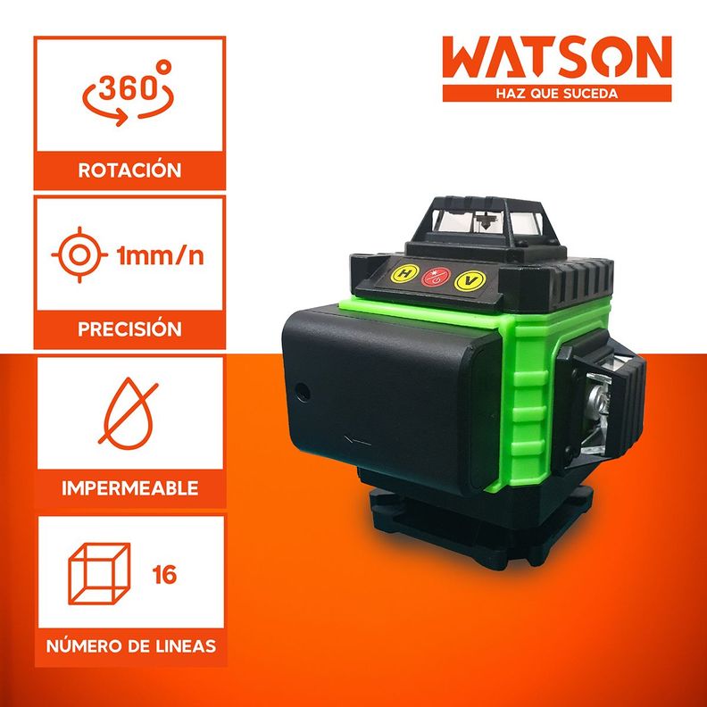 Nivel Láser 16 Líneas Watson Nivel Automático + Trípode-1