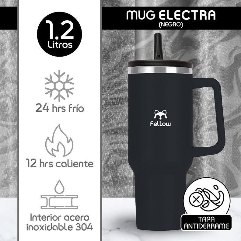 Vaso Térmico 1,2L Electra By Fellow Mug Tumblr Bombilla-1