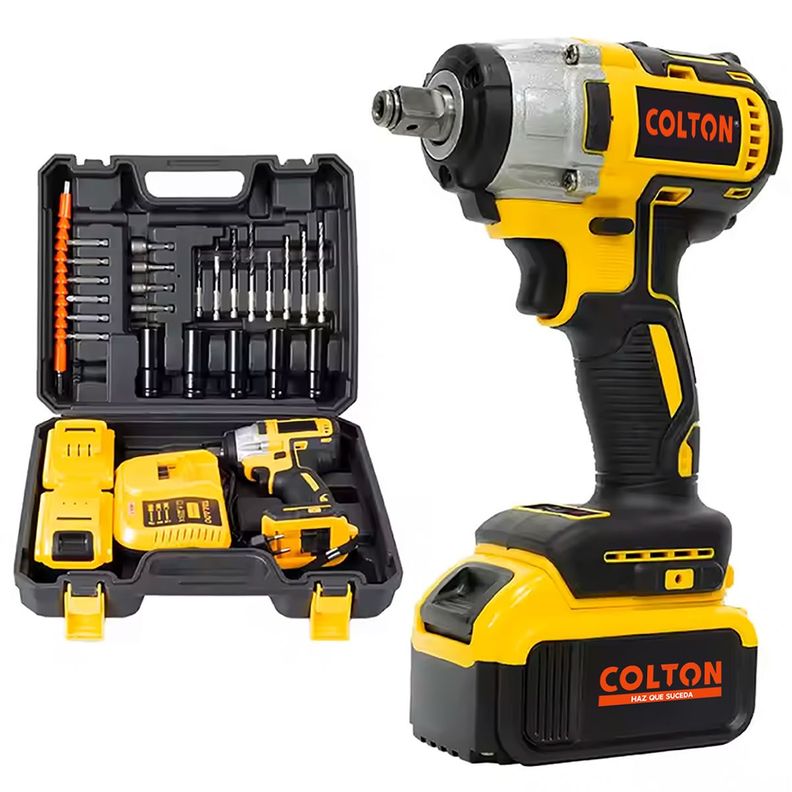 Llave Impacto 350N/M Colton + Accesorios + 2 Baterías-0