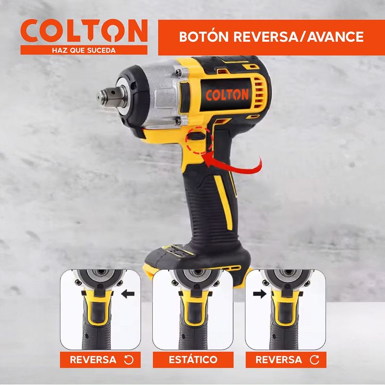 Llave Impacto 350N/M Colton + Accesorios + 2 Baterías-5