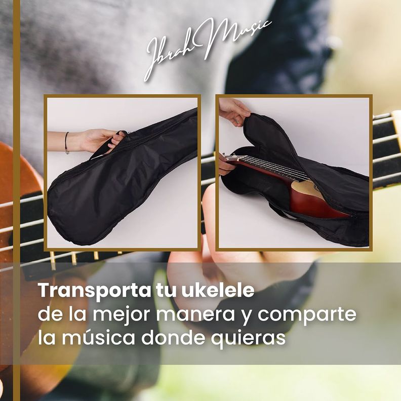 Ukelele Soprano Concierto Ibrah 21 Pulgadas + Accesorios-5