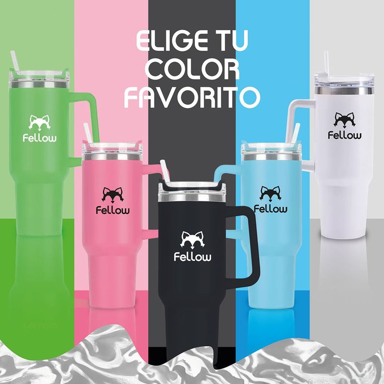 Vaso Termico 1,2Lts Electra By Fellow Mug Tumblr + Bombilla-5