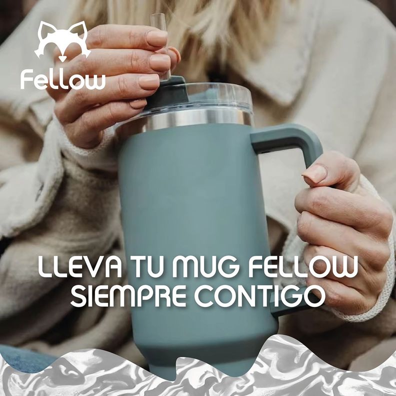 Vaso Termico 1,2Lts Electra By Fellow Mug Tumblr + Bombilla-6