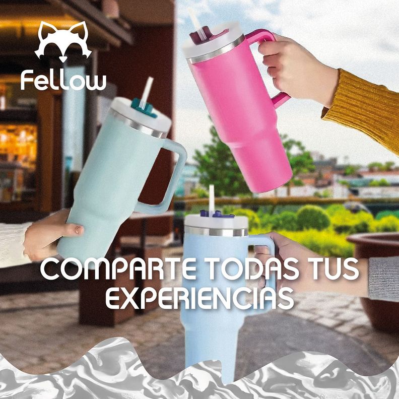 Vaso Termico 1,2Lts Electra By Fellow Mug Tumblr + Bombilla-7