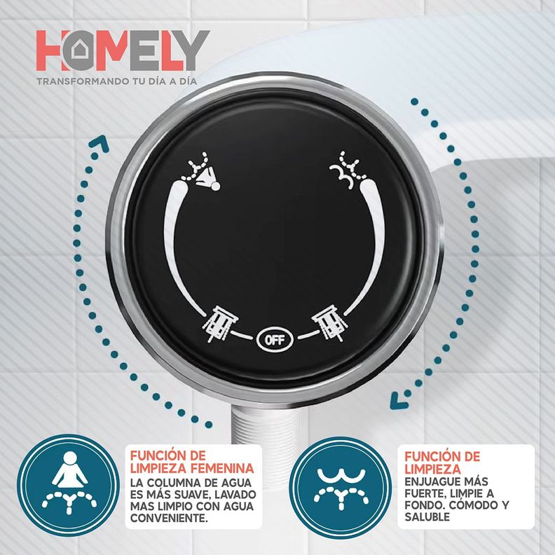 Bidet Ducha Homely Wc Inodoro Set Universal Flujo Ajustable-2