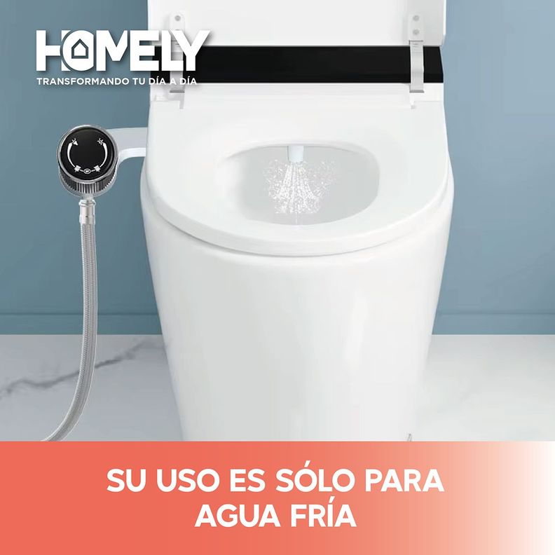 Bidet Ducha Homely Wc Inodoro Set Universal Flujo Ajustable-9