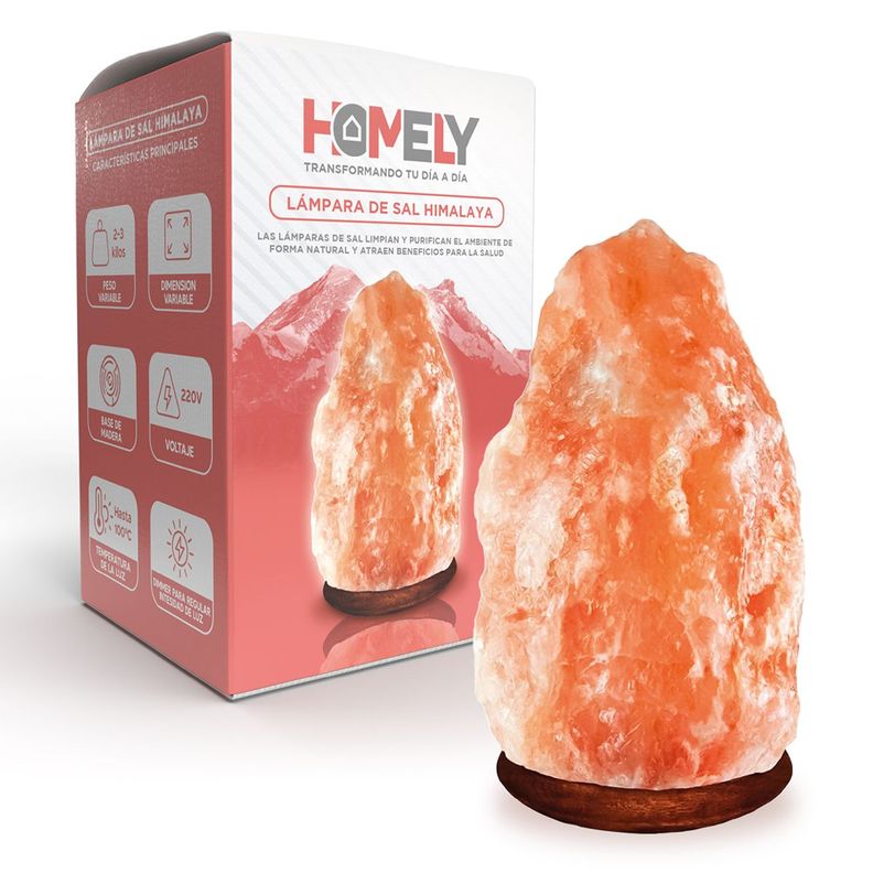 Lámpara de sal Himalaya Roca Intensidad Regulable Dormitorio-0