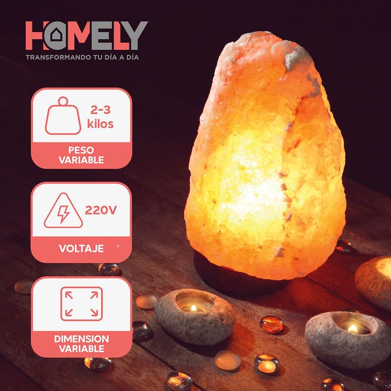 Lámpara de sal Himalaya Roca Intensidad Regulable Dormitorio-1