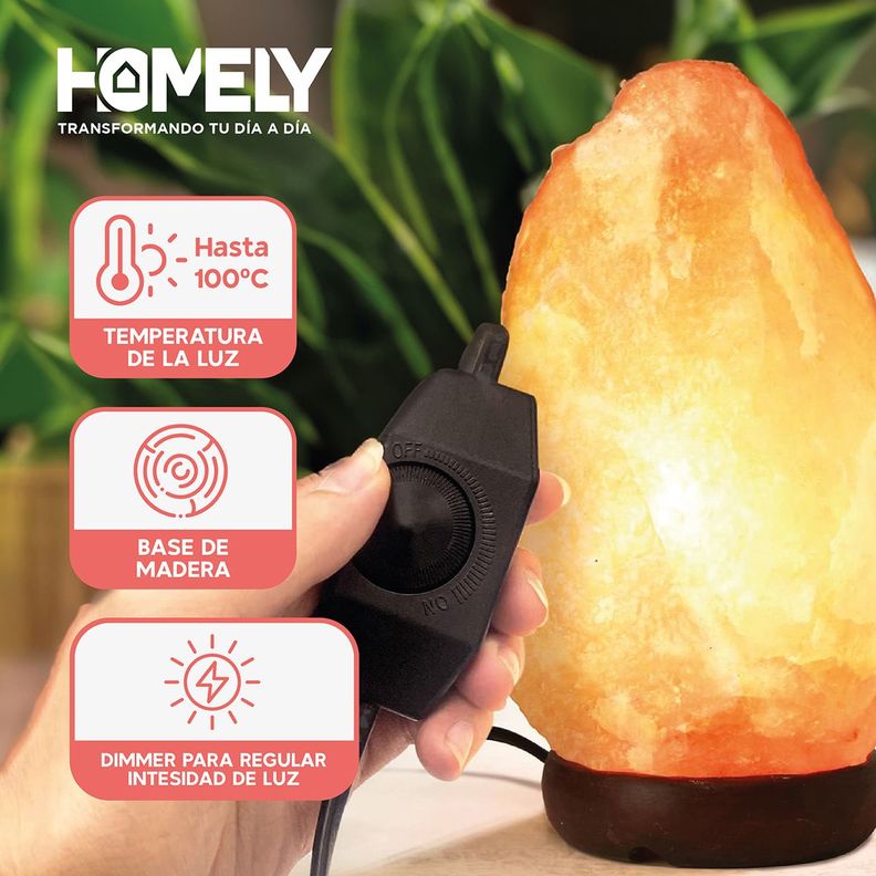 Lámpara de sal Himalaya Roca Intensidad Regulable Dormitorio-2