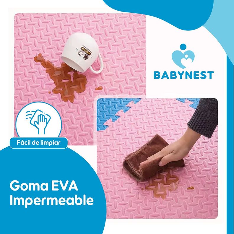 Piso De Goma Eva Bebé Alfombra Babynest 10mm 60x60cm Set x8 - GyB-3