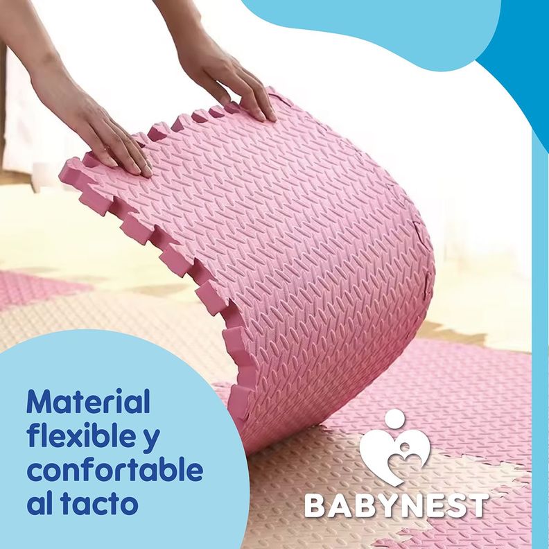 Piso De Goma Eva Bebé Alfombra Babynest 10mm 60x60cm Set x8 - GyB-7