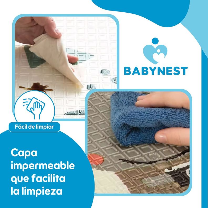 Alfombra Antigolpes Bebe Plegable BabyNest 180x190x1 Jirafa-3