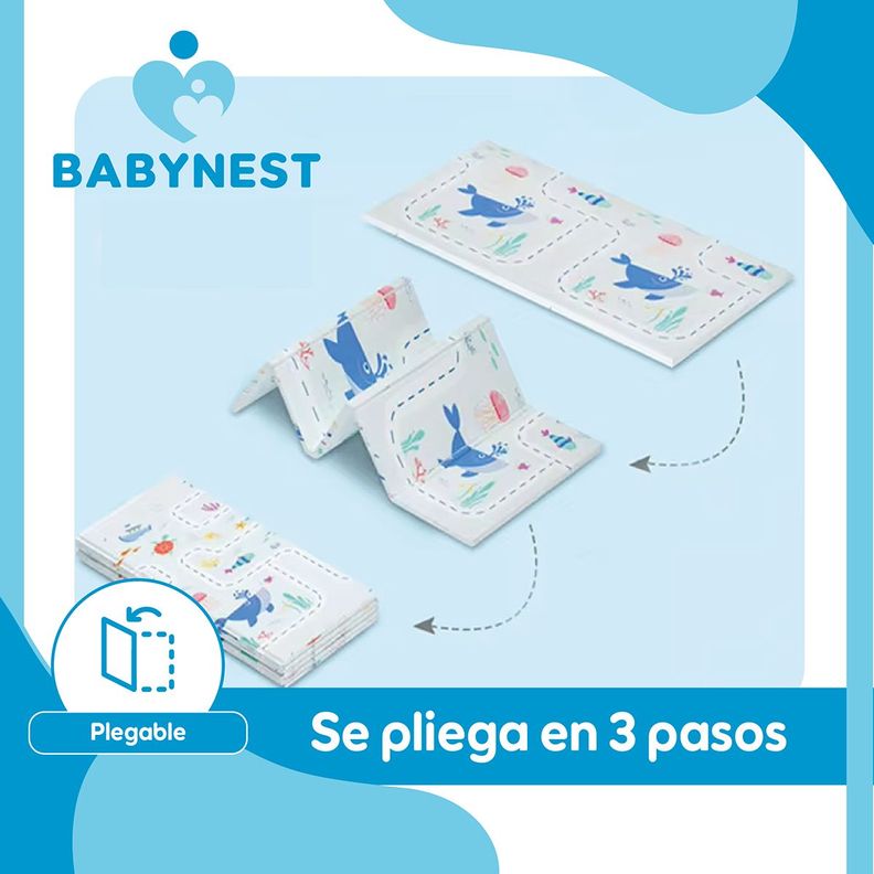Alfombra Antigolpes Bebe Plegable BabyNest 180x190x1 Jirafa-6