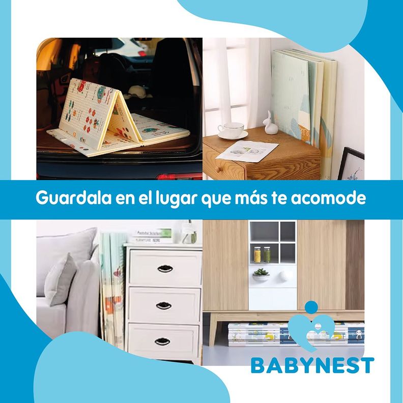 Alfombra Antigolpes Bebe Plegable BabyNest 180x190x1 Jirafa-7