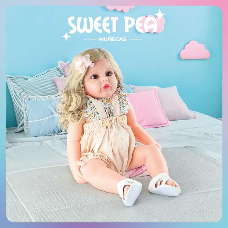Bebe Reborn Candy Muñeca Sweet Pea Realista Silicona 55 Cm-8