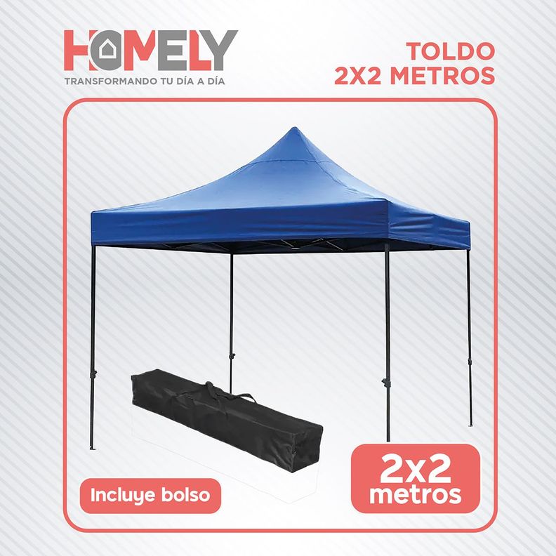 Toldo Plegable 2x2 Impermeable Retractil Araña-1