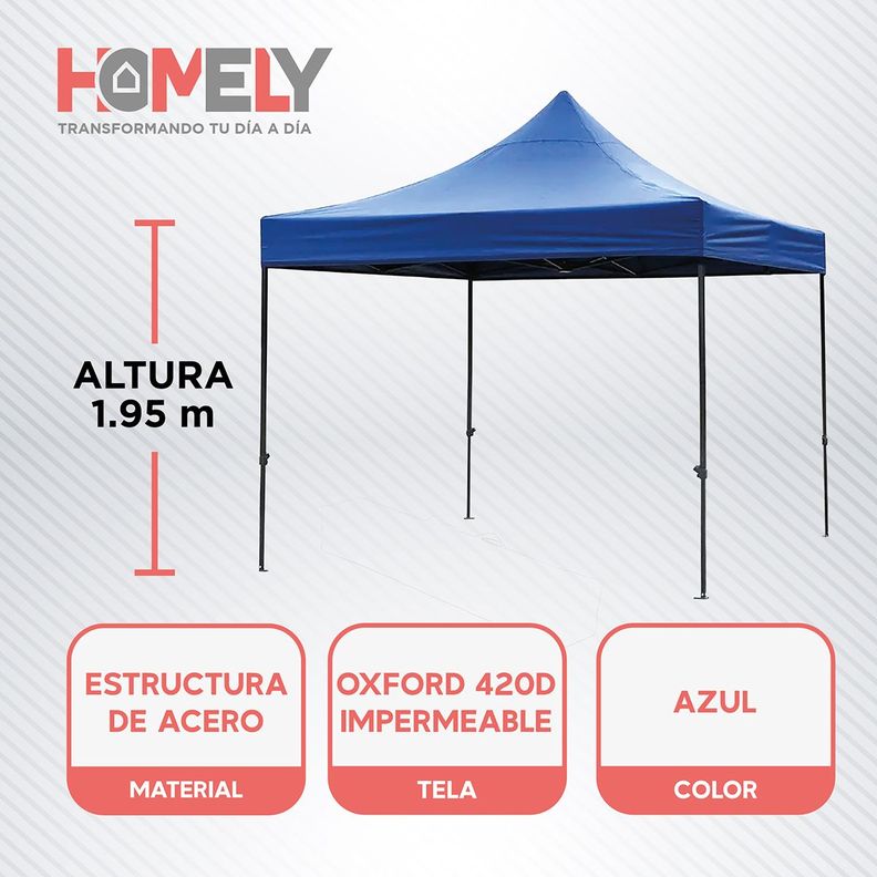 Toldo Plegable 2x2 Impermeable Retractil Araña-2