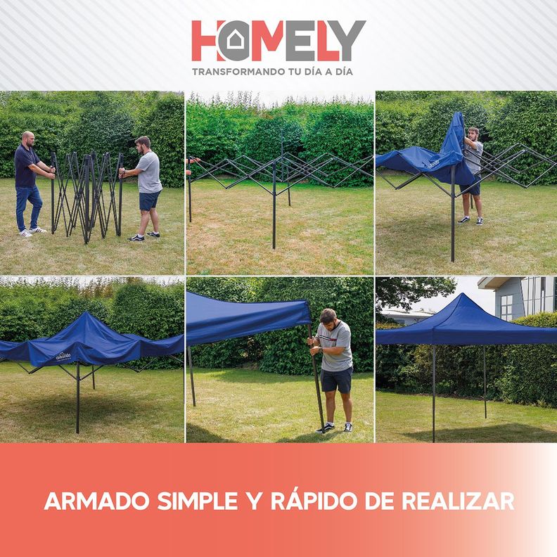 Toldo Plegable 2x2 Impermeable Retractil Araña-4