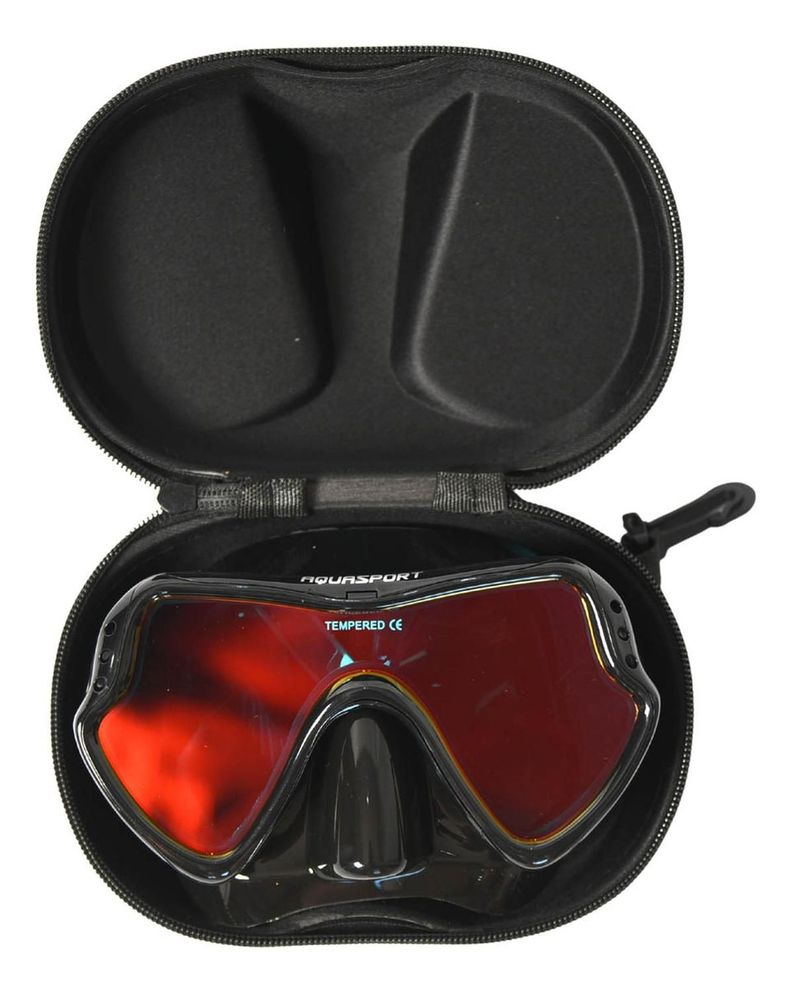 Máscara De Buceo Full Vision Pro Cristal Filtro Rojo-4