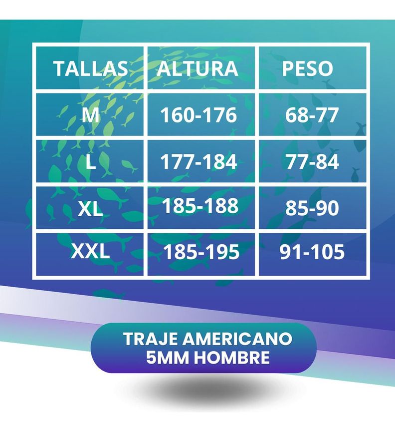Traje Buceo Americano 5mm-4