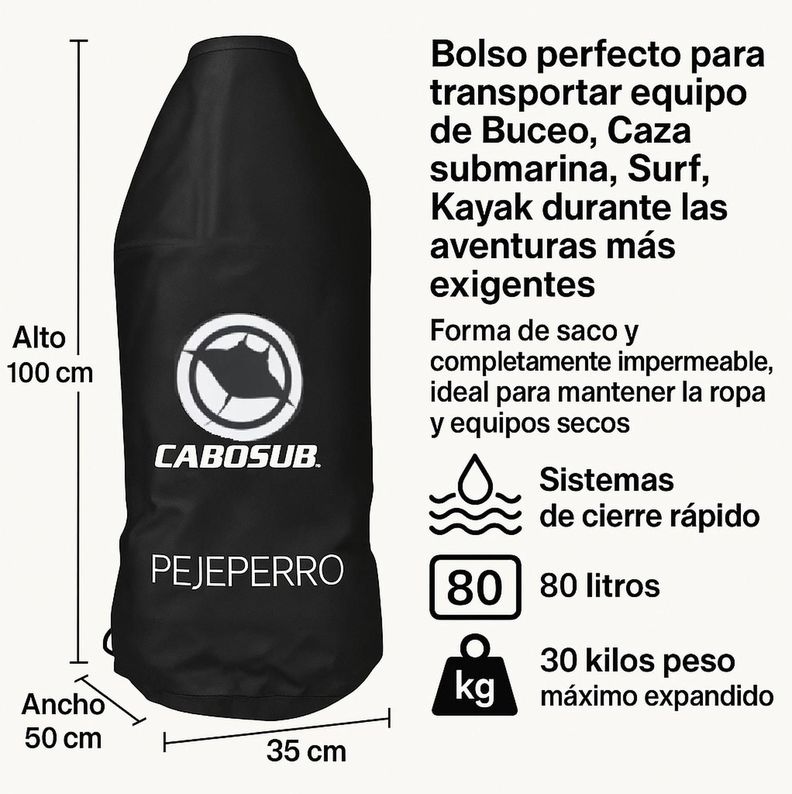 Bolso Seco Pejeperro Cabosub 80 Lt.-4
