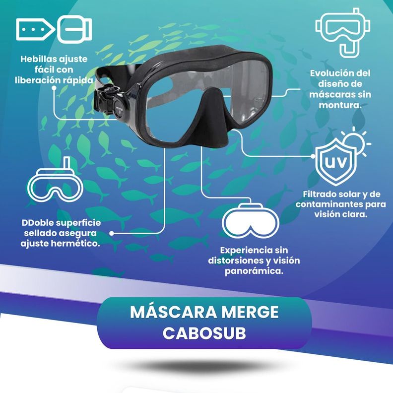 Máscara De Buceo Modelo Merge-2