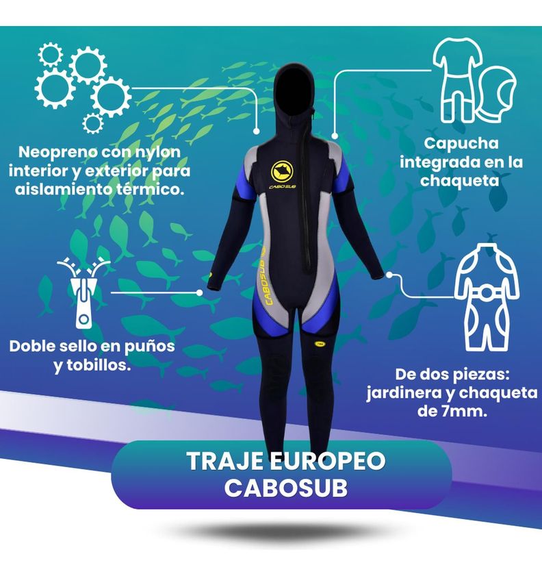 Traje Buceo Mujer Europeo Cabosub-7