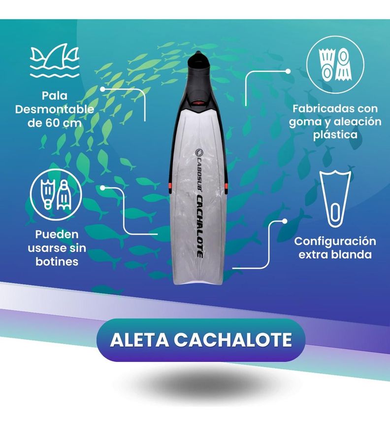 Aleta Apnea Cabosub Cachalote Blanda-2