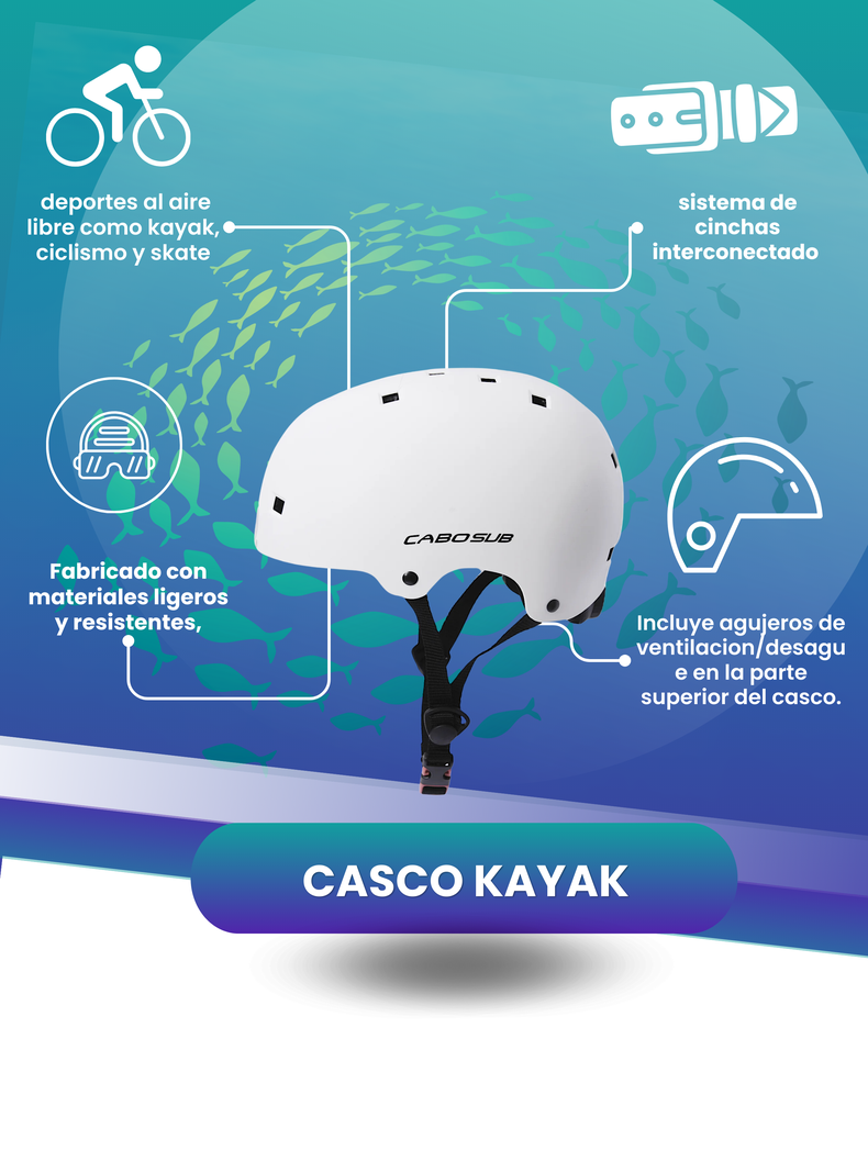 Casco kayak, Bicicleta, Skate, multiuso, ajustable-3