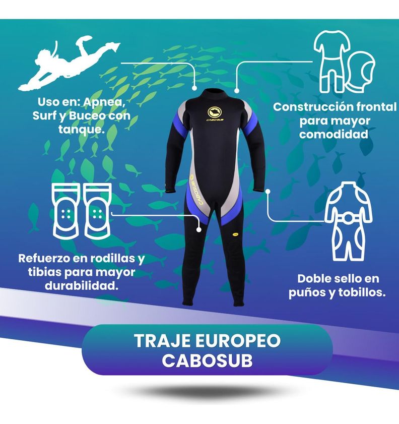 Traje Buceo Cabosub Europeo 7mm-5