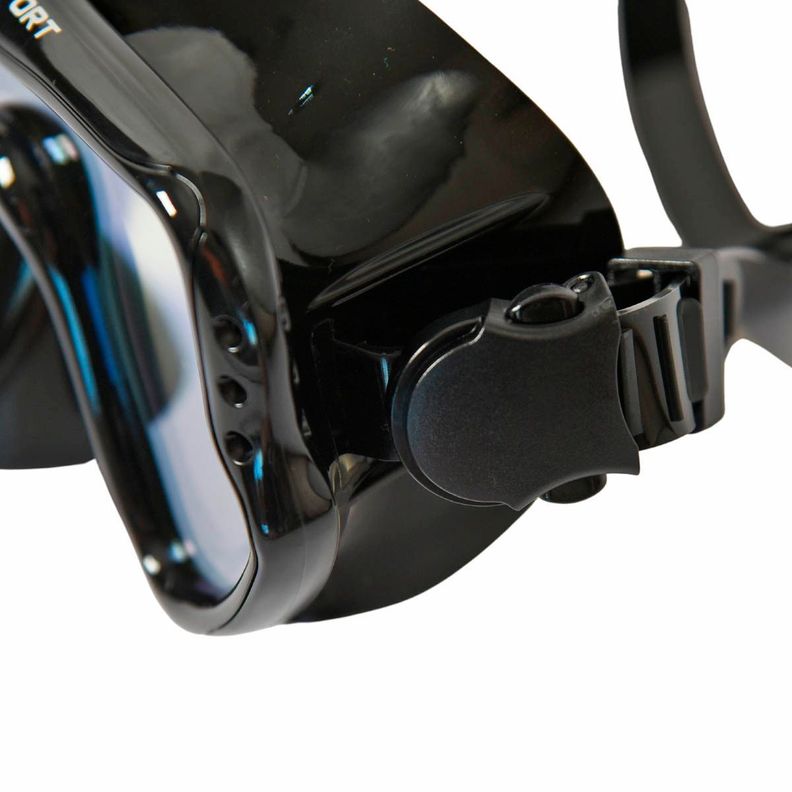 Kit Máscara Snorkel Full Vision Pro Con Cristal Filtro Azul-1