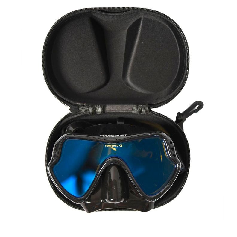 Kit Máscara Snorkel Full Vision Pro Con Cristal Filtro Azul-2